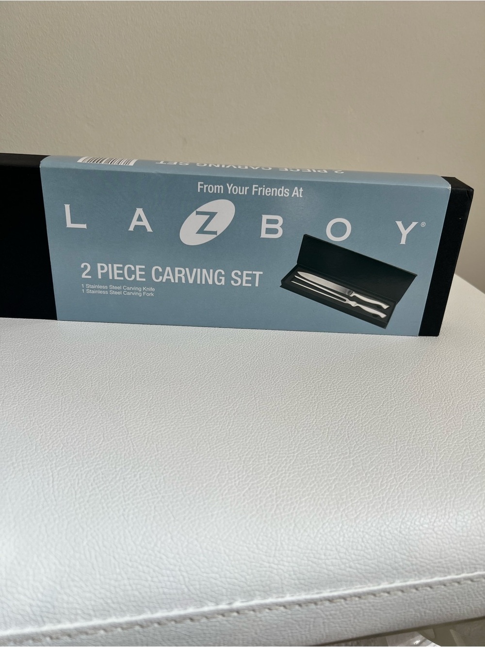 LAZBOY Stainless Steel 2-Piece Carving Set - Black Case New!!